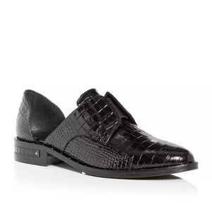 Freda Salvador Women's Croc Embossed D'Orsay Loafers